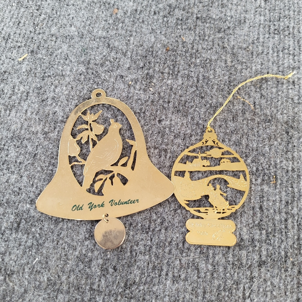 Old York Volunteer Gold Ornaments